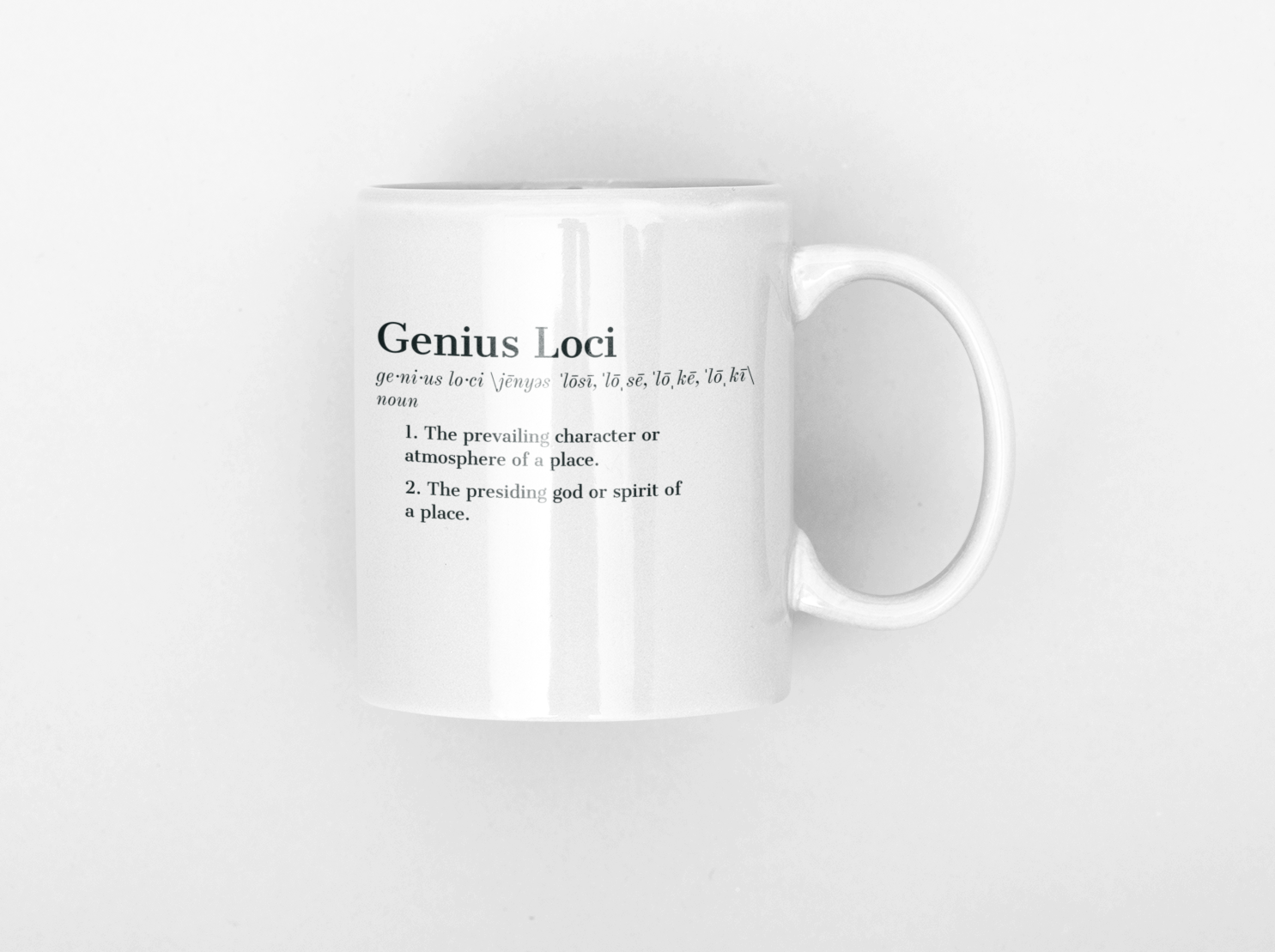 Genius Loci - White glossy mug